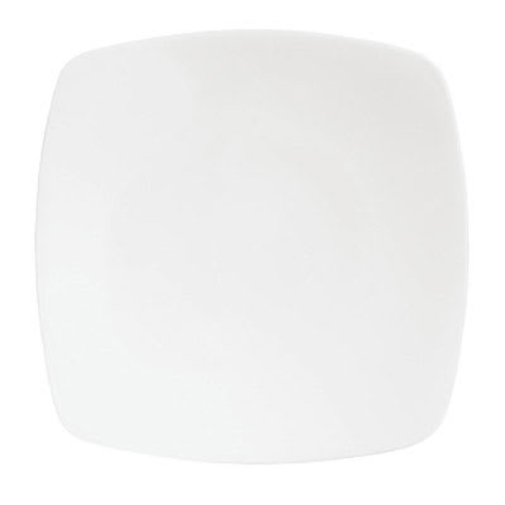 Syracuse Bone China White Square Dinner Plate Contempra Set of 4